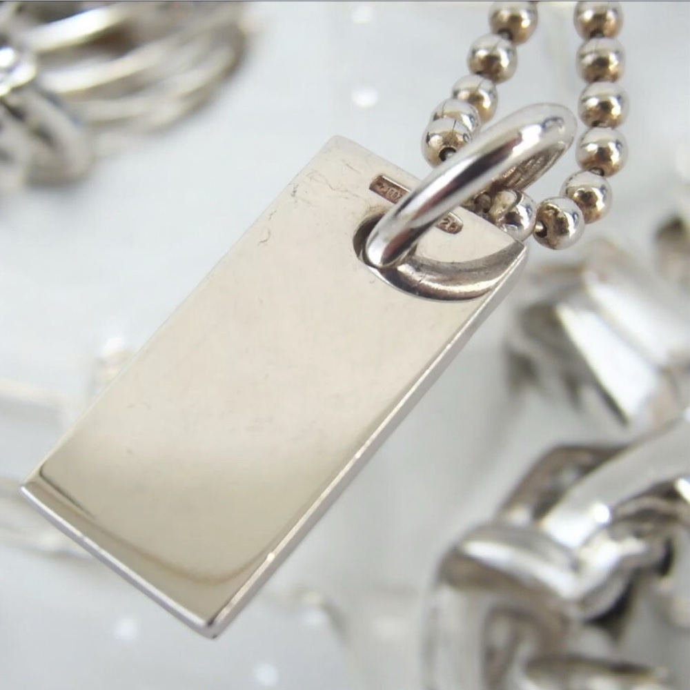GUCCI Silver Ag925 Logo Plate Charm 😍❤️ - Picture 16 of 17